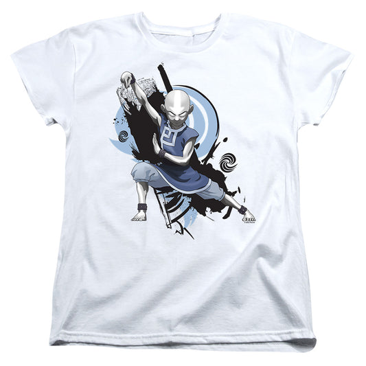 Avatar The Last Airbender Energybending Aang Womens T Shirt White Officially Licensed