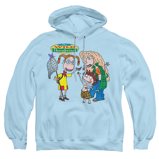 Wild Thornberrys Bugcatcher Eliza, Donny And Debbie Mens Hoodie Light Blue