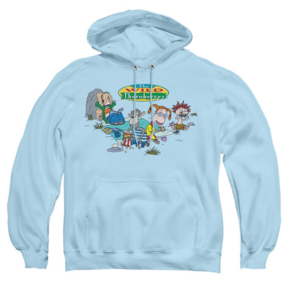 Wild Thornberrys Eliza, Darwin, Donny And Debbie Mens Hoodie Light Blue