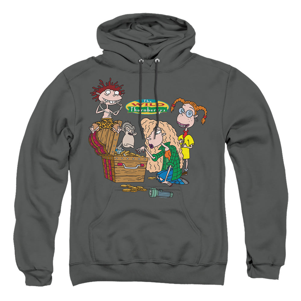 Wild Thornberrys Treasure Hunt Mens Hoodie Charcoal