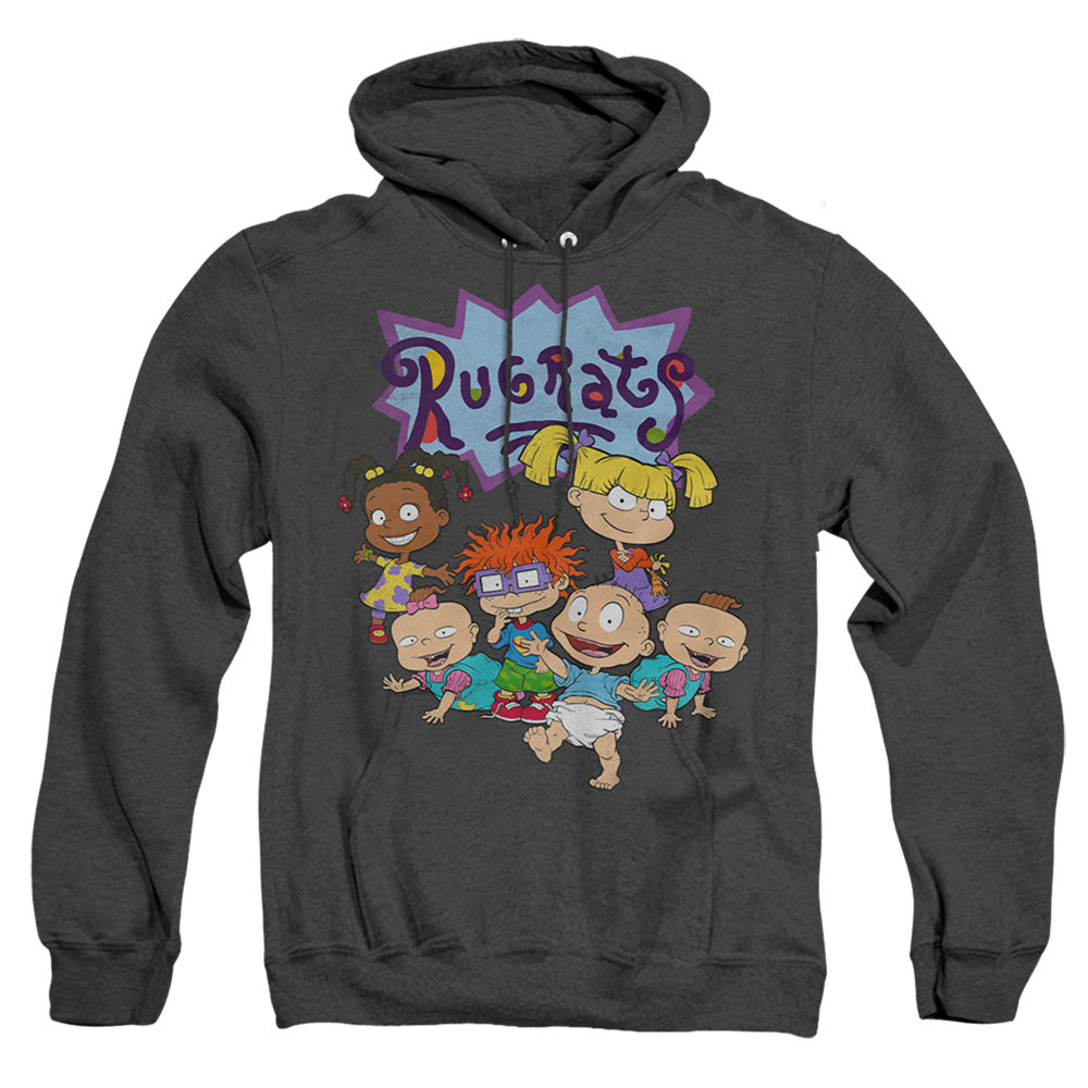 Rugrats Rugrats Group Mens Heather Hoodie Black Officially Licensed