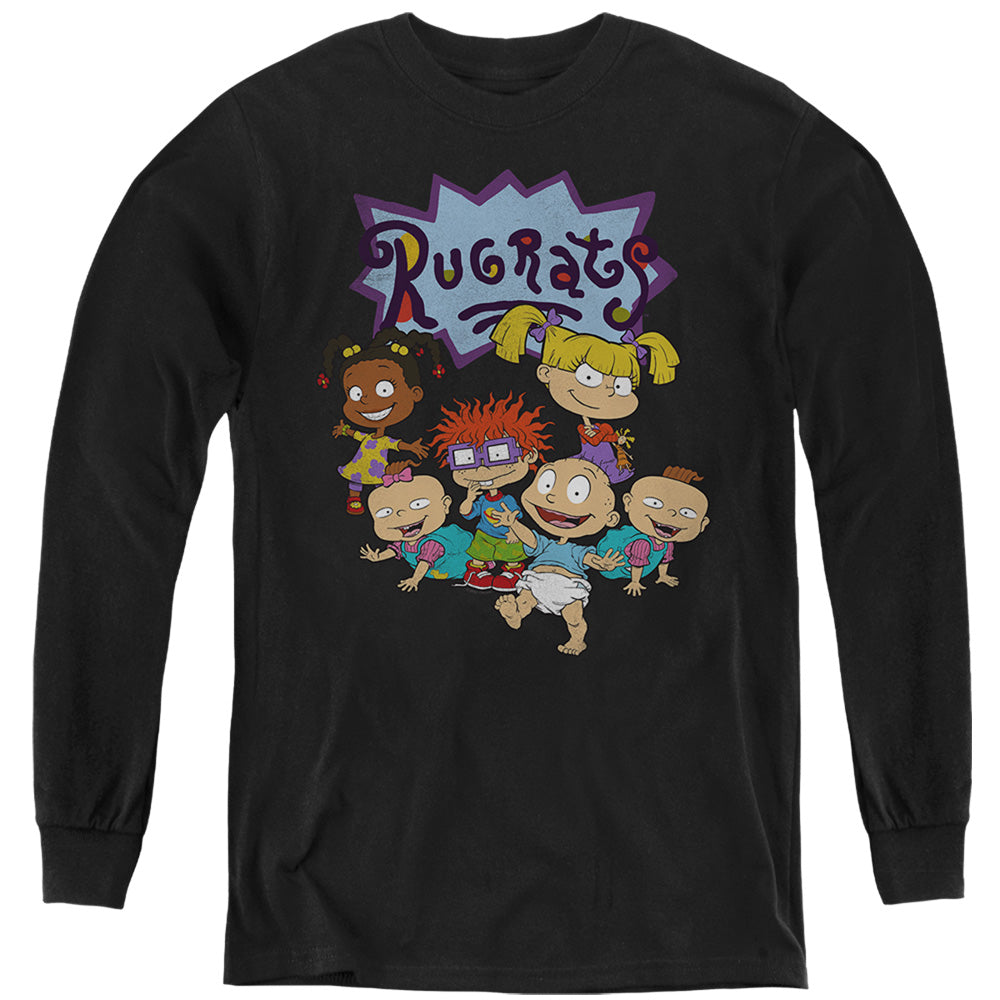 Rugrats Rugrats Group Long Sleeve Kids Youth T Shirt Black Officially Licensed