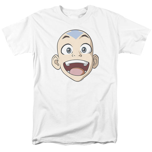 Avatar The Last Airbender Big Aang Face Mens T Shirt White