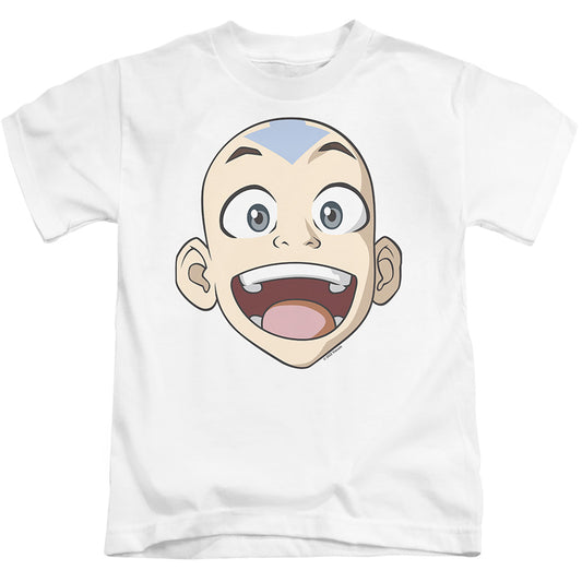 Avatar The Last Airbender Big Aang Face Juvenile Kids Youth T Shirt White Officially Licensed