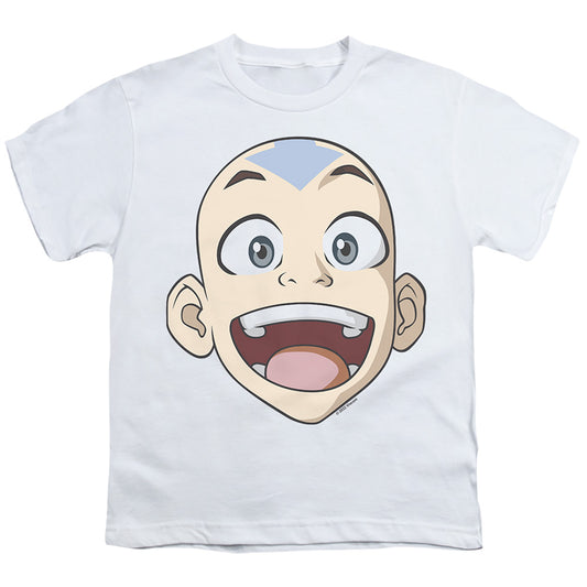 Avatar The Last Airbender Big Aang Face Kids Youth T Shirt White Officially Licensed