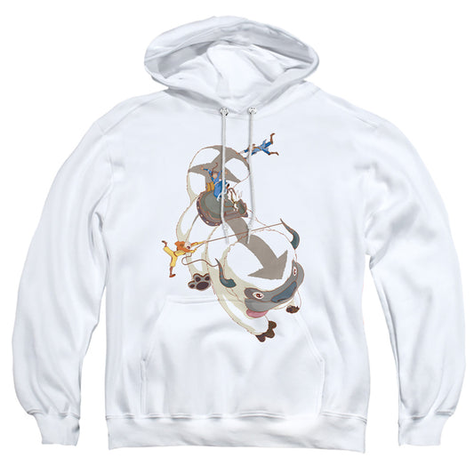 Avatar The Last Airbender Hang On Appa Mens Hoodie White