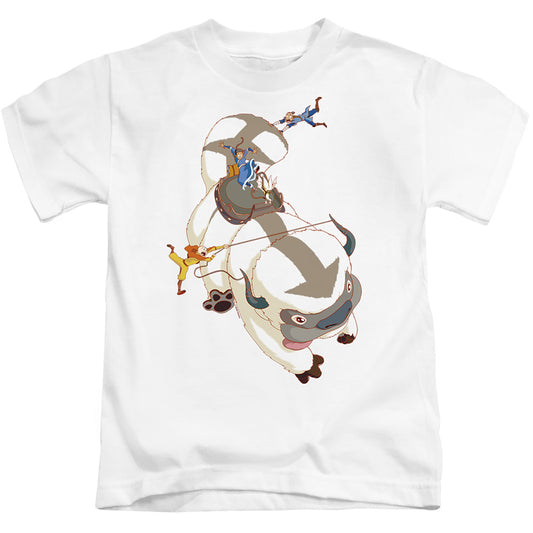 Avatar The Last Airbender Hang On Appa Juvenile Kids Youth T Shirt White Officially Licensed