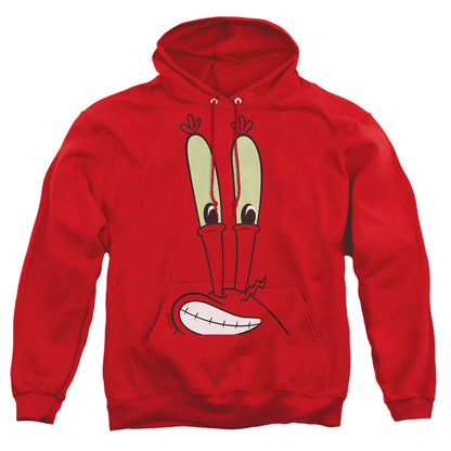 Spongebob Mr. Krabs Ile Face Mens Hoodie Red