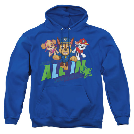 Paw Patrol All In Mens Hoodie Royal Blue