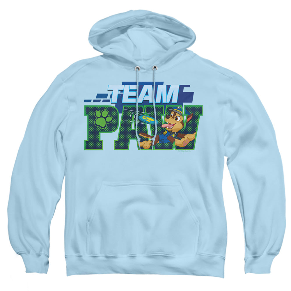 Paw Patrol Team Paw Chase Mens Hoodie Light Blue