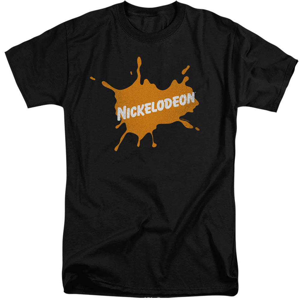 Nickelodeon Brand Nick Retro Burst Logo Mens Tall T Shirt Black Officially Licensed