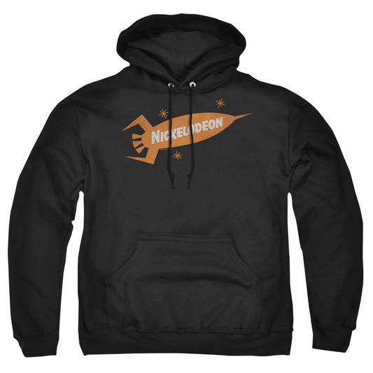 Nickelodeon Brand Nick Retro Rocket Logo Mens Hoodie Black