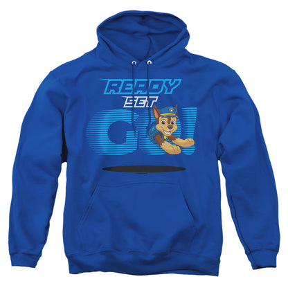 Paw Patrol Ready Set Go! Chase Mens Hoodie Royal Blue