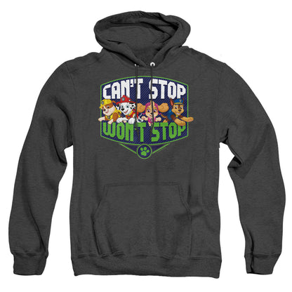 Paw Patrol Can'T Stop Won'T Stop Mens Heather Hoodie Black Officially Licensed