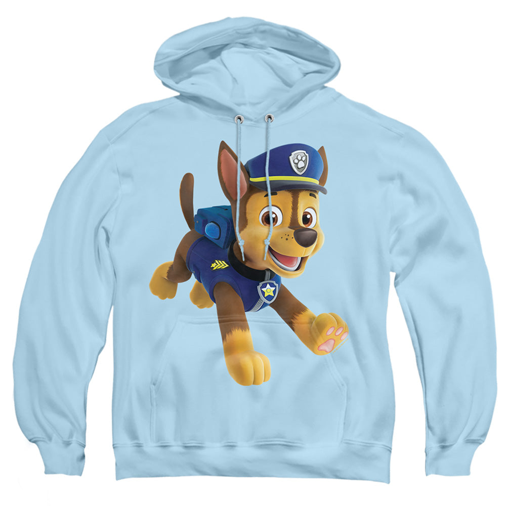 Paw Patrol Chase Mens Hoodie Light Blue