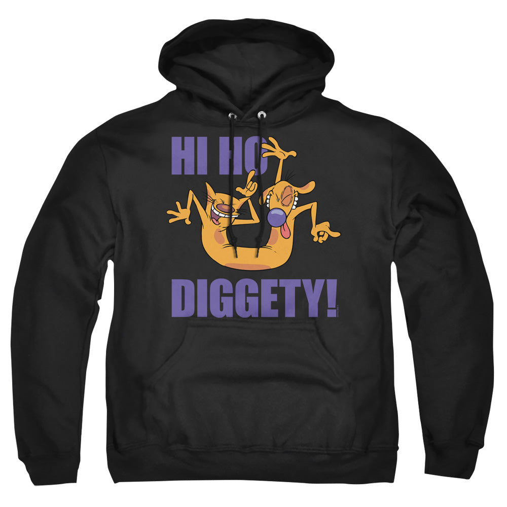 Catdog Hi Ho Diggety Mens Hoodie Black