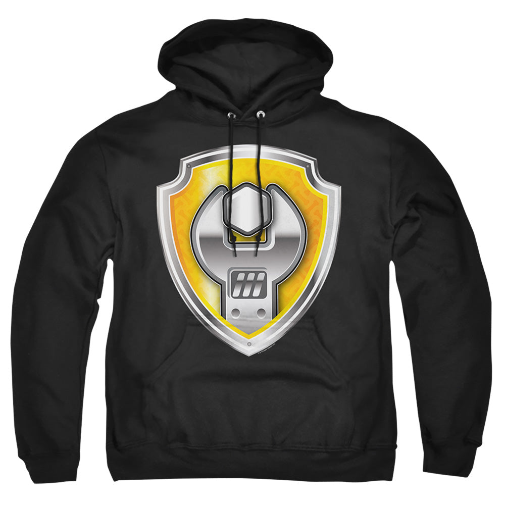 Paw Patrol Rubble Badge Mens Hoodie Black