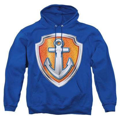 Paw Patrol Zuma Badge Mens Hoodie Royal Blue