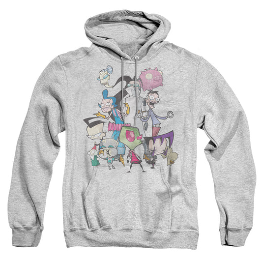 Invader Zim Group Shot Mens Hoodie Athletic Heather