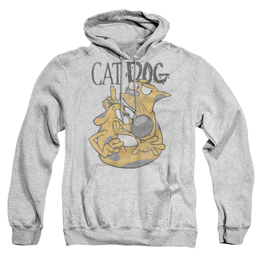 Catdog Stuck Together Mens Hoodie Athletic Heather