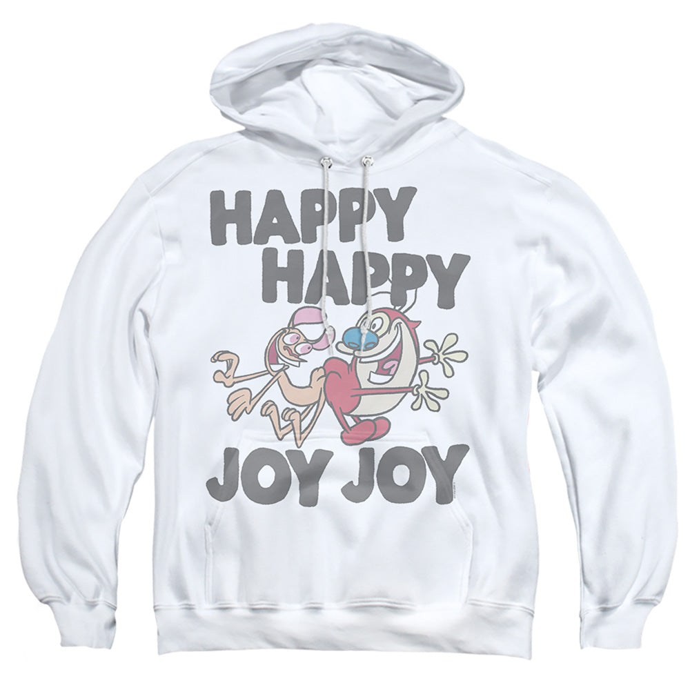 Ren And Stimpy Happy Happy Joy Joy Pf Mens Hoodie White