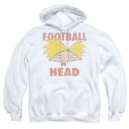 Hey Arnold Football Head Mens Hoodie White