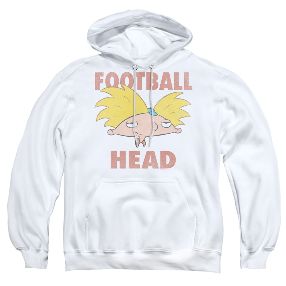 Hey Arnold Football Head Mens Hoodie White