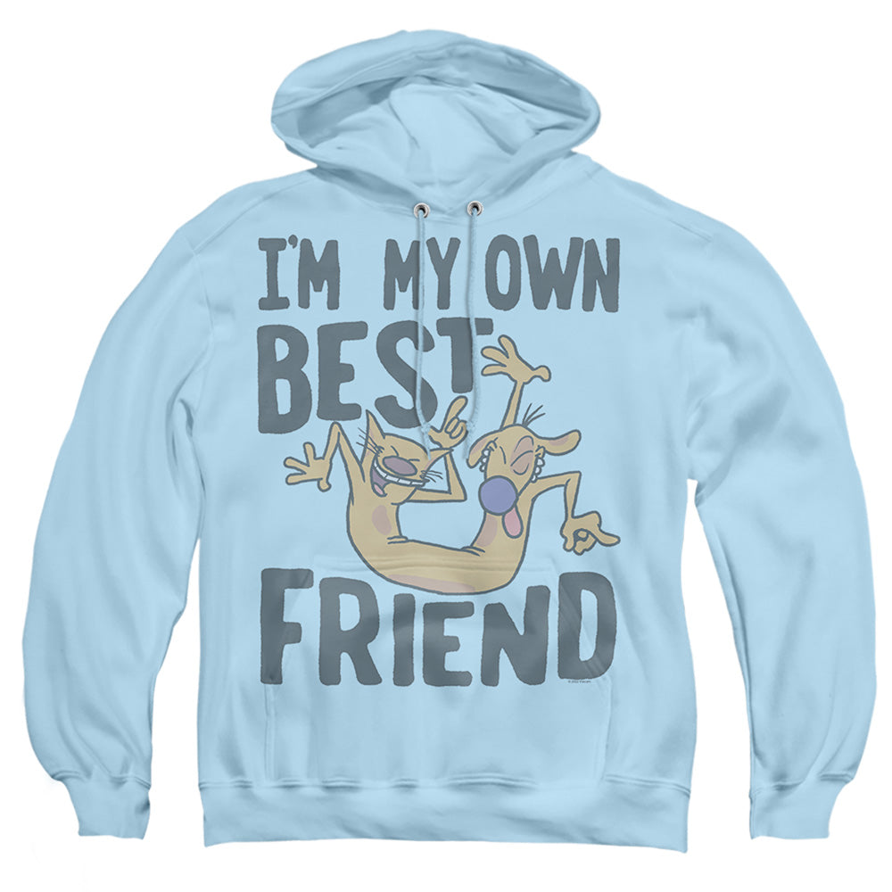 Catdog My Own Best Friend Mens Hoodie Light Blue