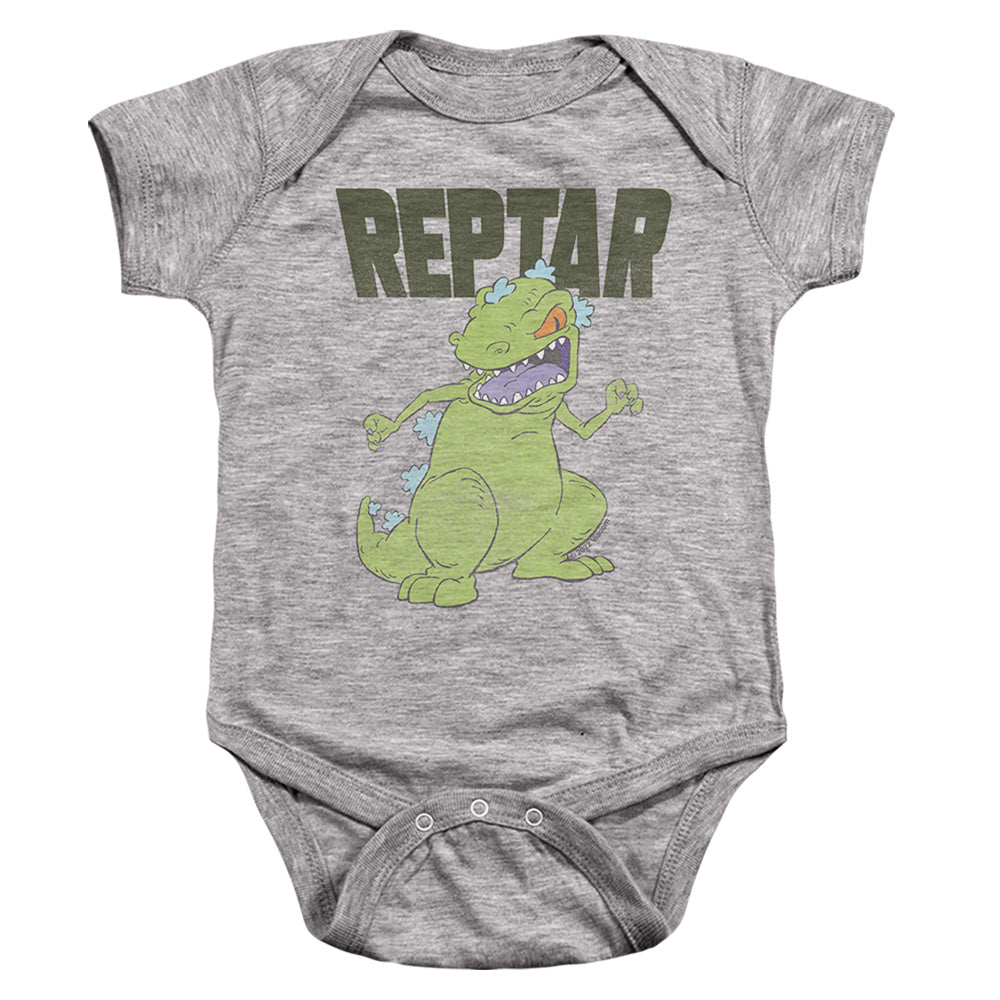 Rugrats Reptar Big Infant Baby Snapsuit Athletic Heather Officially Licensed