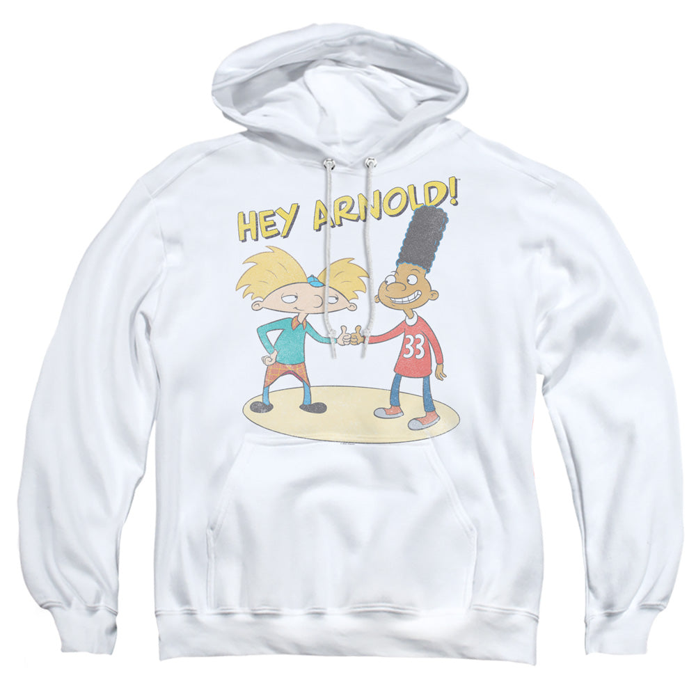 Hey Arnold Arnold & Gerald Mens Hoodie White