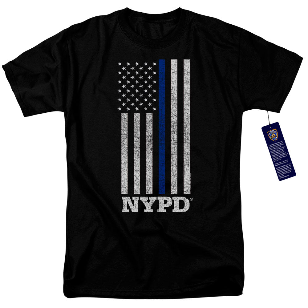 New York City Thin Blue Line Mens T Shirt Black