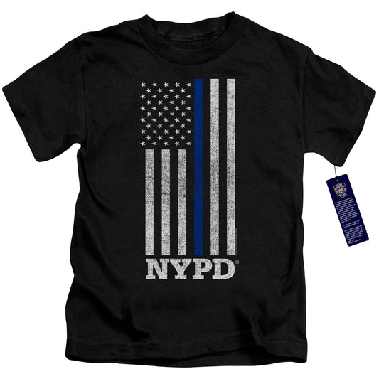 New York City Thin Blue Line Juvenile Kids Youth T Shirt Black