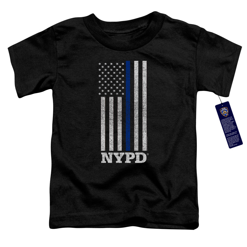 New York City Thin Blue Line Toddler Kids Youth T Shirt Black