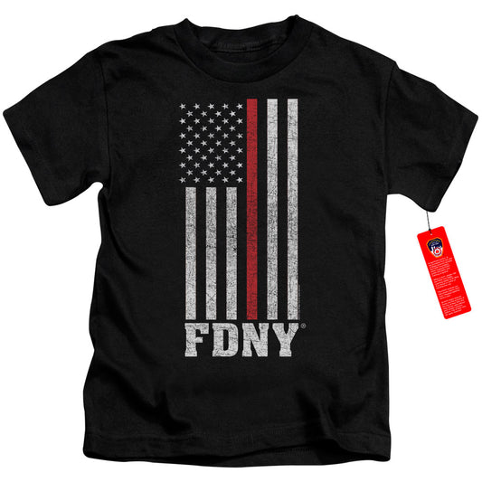 New York City Thin Red Line Juvenile Kids Youth T Shirt Black