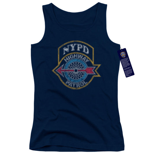 New York City Highway Patrol Womens Tank Top Shirt Navy