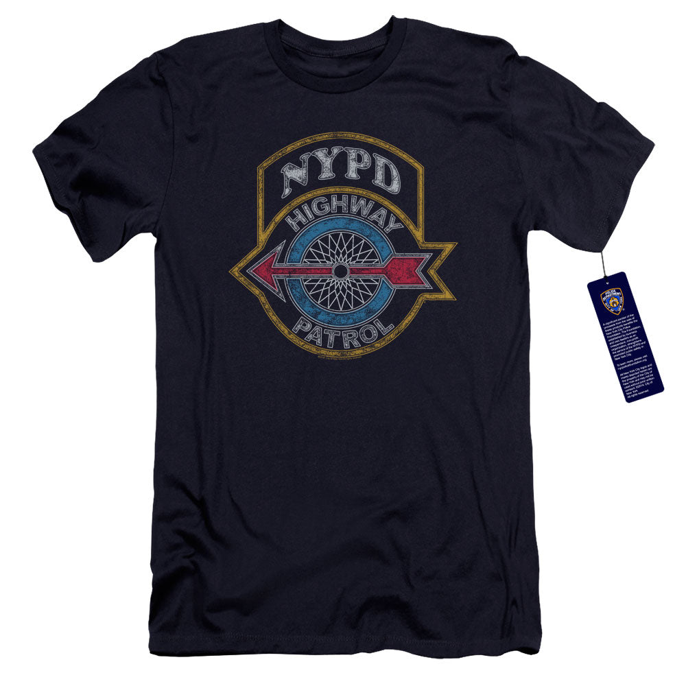 New York City Highway Patrol Premium Bella Canvas Slim Fit Mens T Shirt Navy