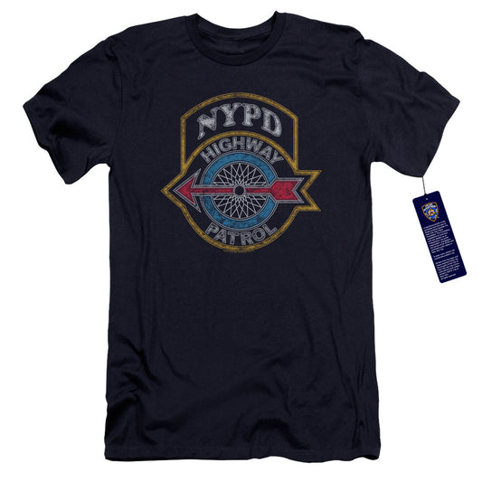 New York City Highway Patrol Premium Bella Canvas Slim Fit Mens T Shirt Navy