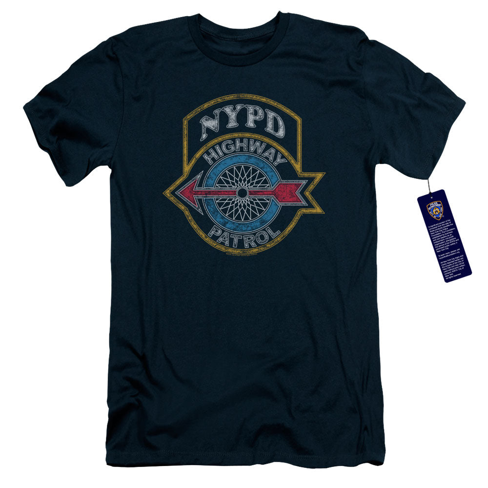 New York City Highway Patrol Slim Fit Mens T Shirt Navy