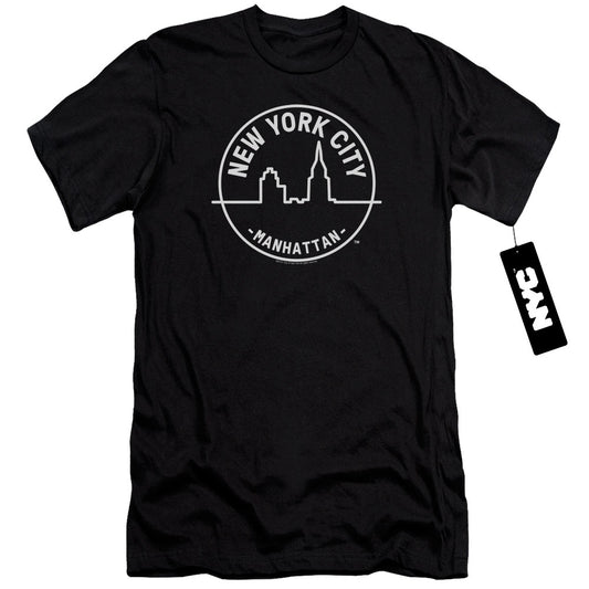 New York City See Nyc Manhattan Slim Fit Mens T Shirt Black