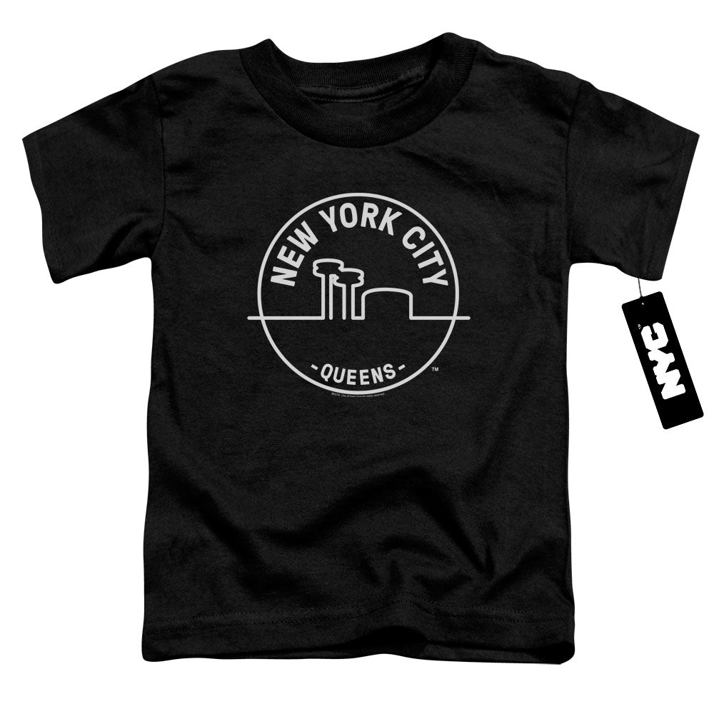 New York City See Nyc Queens Toddler Kids Youth T Shirt Black