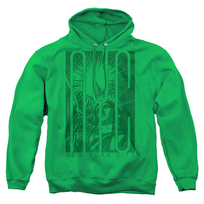 New York City Liberty Mens Hoodie Kelly Green