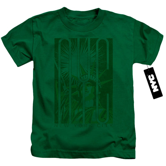 New York City Liberty Juvenile Kids Youth T Shirt Kelly Green