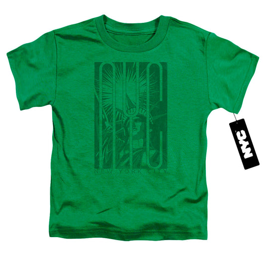 New York City Liberty Toddler Kids Youth T Shirt Kelly Green