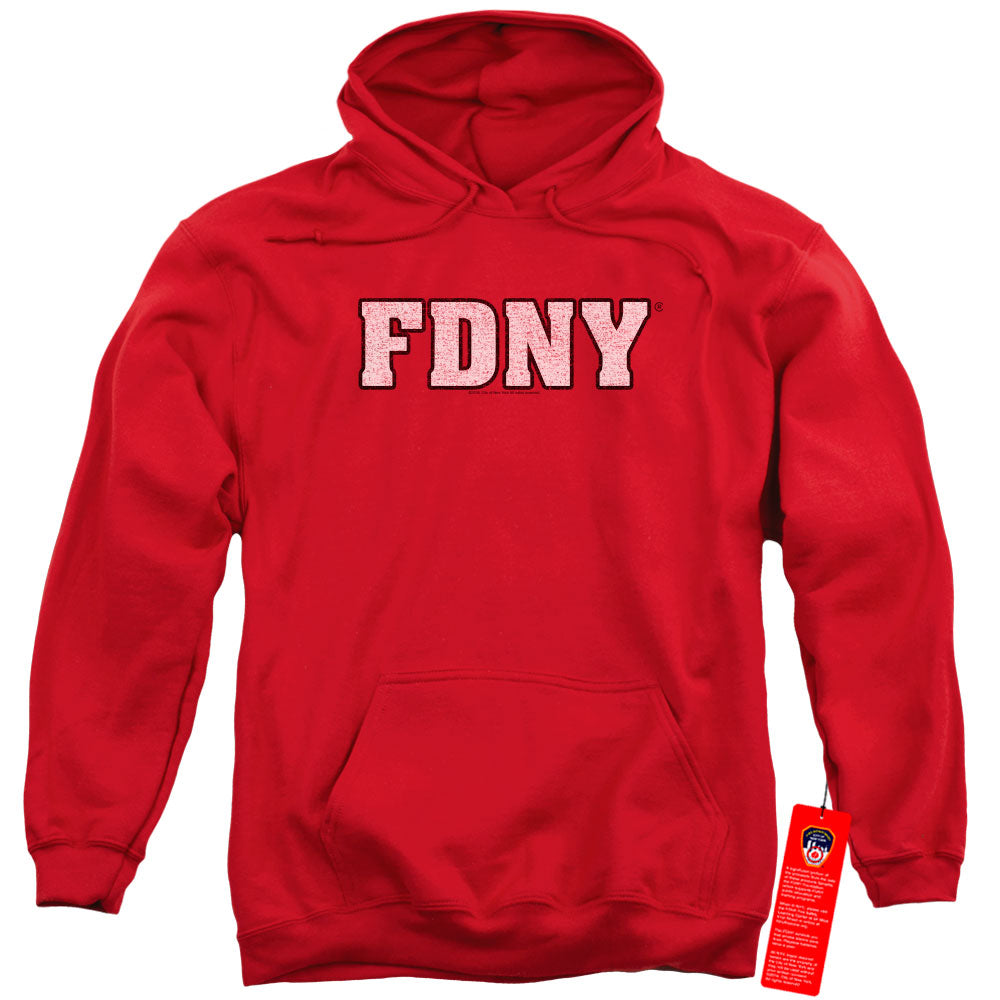 New York City Fdny Mens Hoodie Red