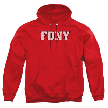 New York City Fdny Mens Hoodie Red