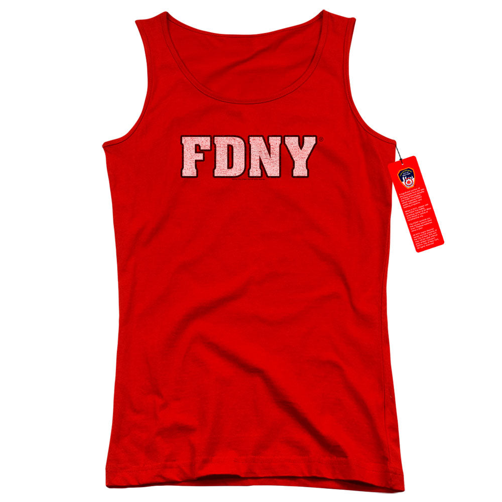 New York City Fdny Womens Tank Top Shirt Red