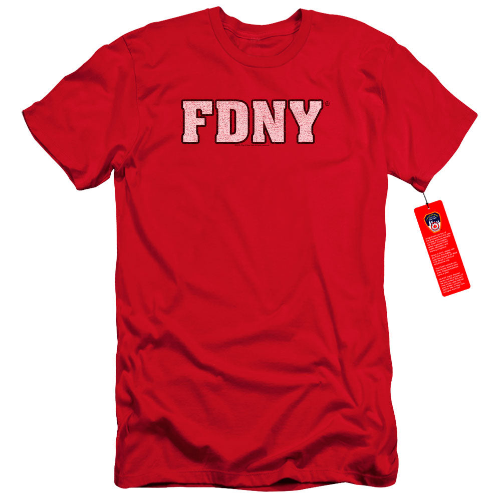 New York City Fdny Slim Fit Mens T Shirt Red