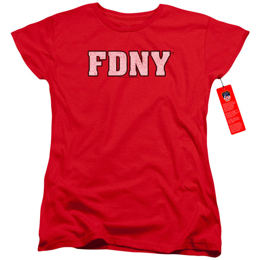 New York City Fdny Womens T Shirt Red