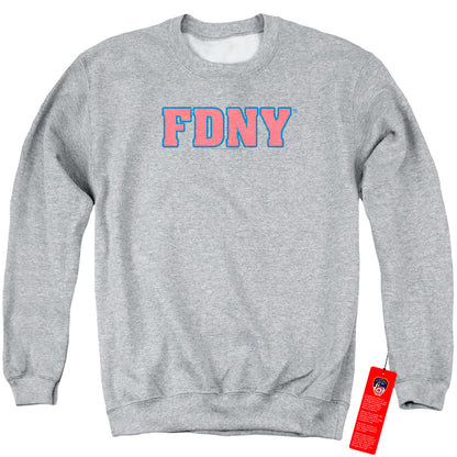 New York City Fdny Mens Crewneck Sweatshirt Athletic Heather