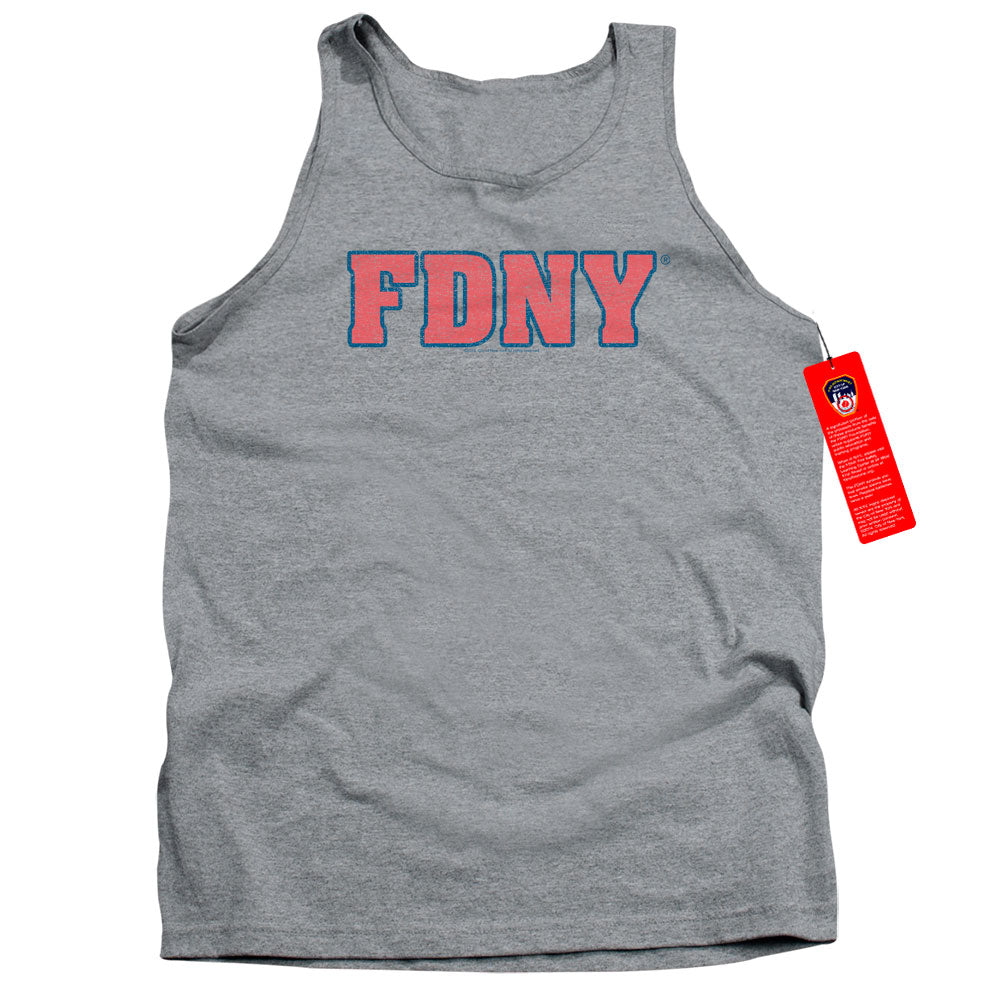 New York City Fdny Mens Tank Top Shirt Athletic Heather